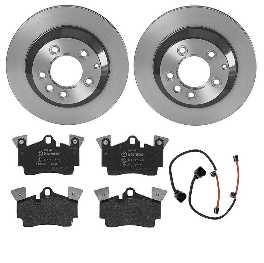 Audi Porsche Brakes Kit - Pads and Rotors Rear (330mm) (Low-Met) 7L8615601G - Brembo 1523241KIT